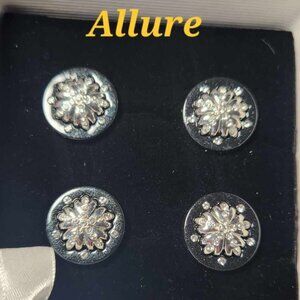 MAGNETIC NUMBER PINS "ALLURE" deep GRAY & Clear set of 4 NEW in box